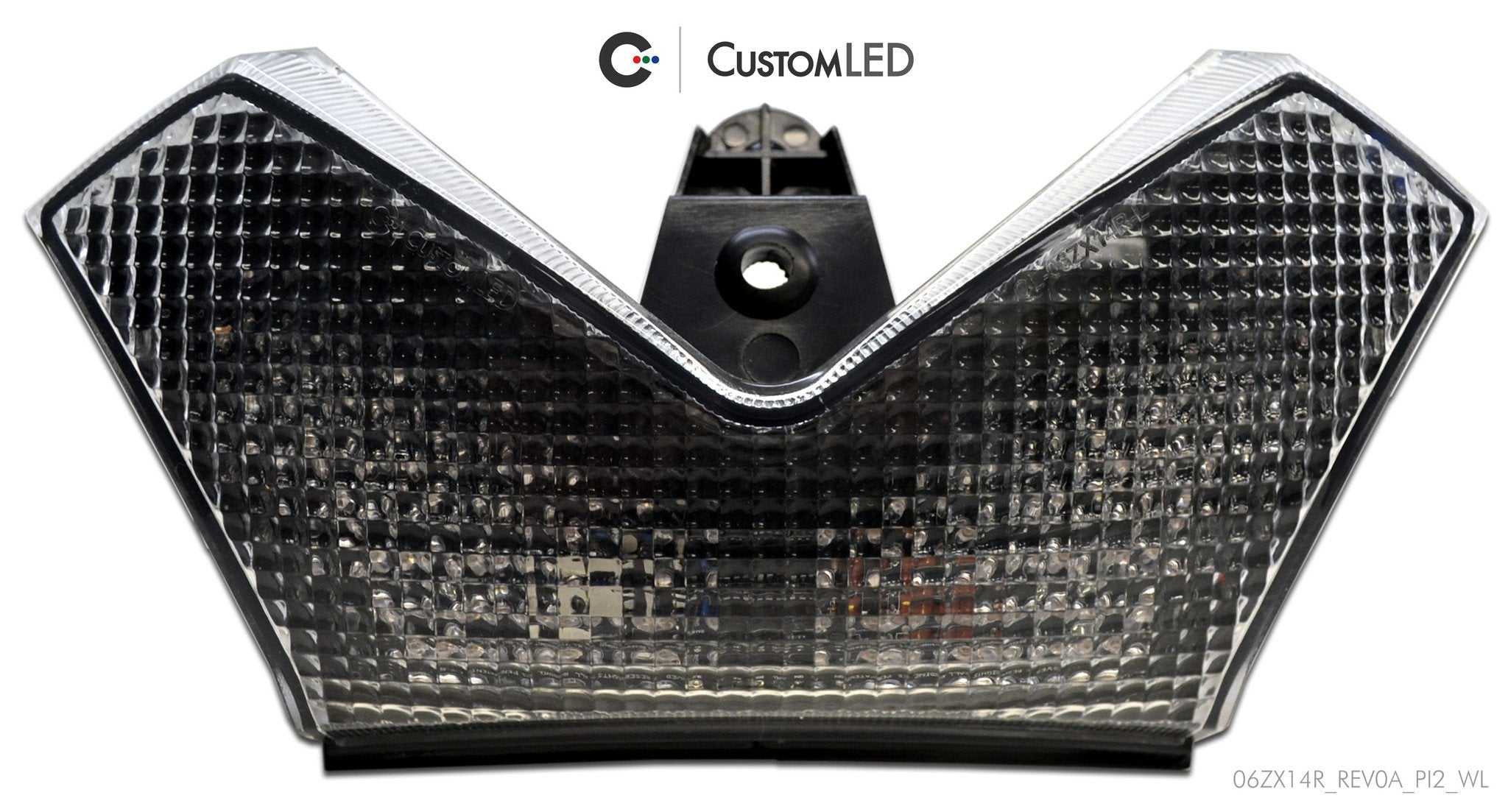Kawasaki Ninja ZX-14R Blaster-X Feu arrière LED intégré pour les années 2006-2025 par Custom LED - Lentille transparente