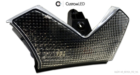 Kawasaki Ninja ZX-14R Blaster-X Feu arrière LED intégré pour les années 2006-2025 par Custom LED - Lentille transparente