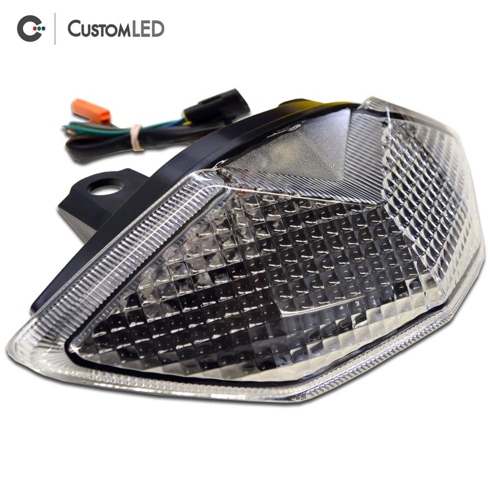 Kawasaki Z1000 Blaster-X Feu arrière LED intégré pour les années 2010 2011 2012 2013 par Custom LED - Clear Lens