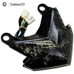 Kawasaki Ninja ZX-6R Blaster-X Feu arrière LED intégré pour les années 2013-2018 - Lentille fumée