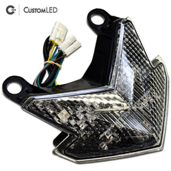 Kawasaki Ninja ZX-6R Blaster-X Feu arrière LED intégré pour les années 2013-2018 - Lentille transparente