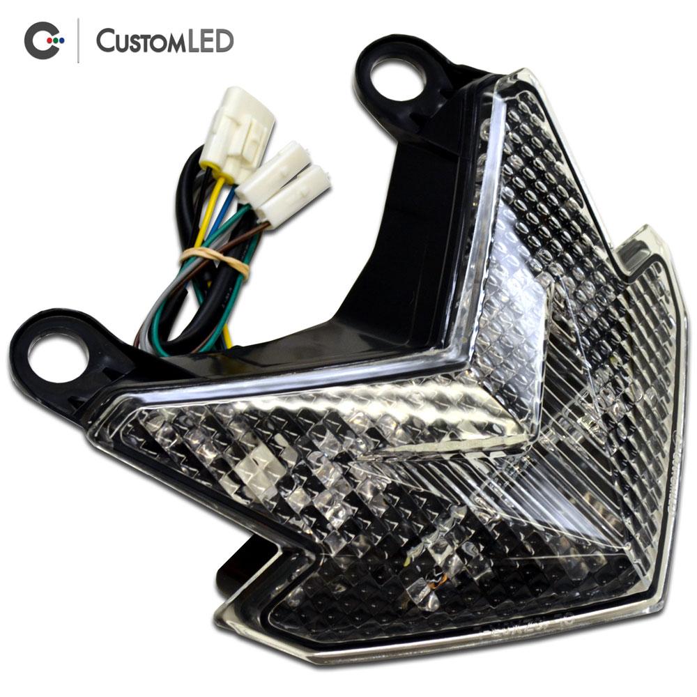 Kawasaki Ninja ZX-6R Blaster-X Integrated LED Tail Light for years 2013-2018 - Clear Lens