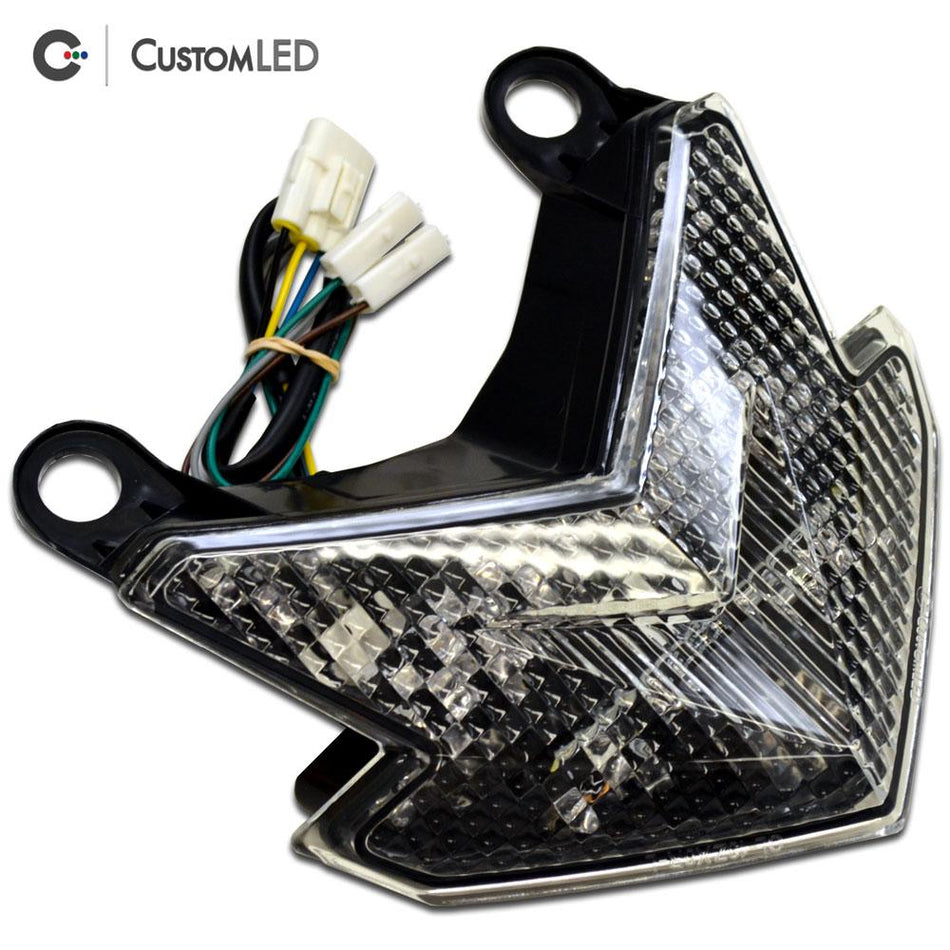 Kawasaki Ninja ZX-6R Blaster-X Feu arrière LED intégré pour les années 2013-2018 - Lentille transparente