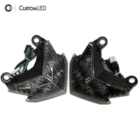 Kawasaki Ninja ZX-6R Blaster-X Integrated LED Tail Light for years 2013-2018 - Clear VS Smoked Lens