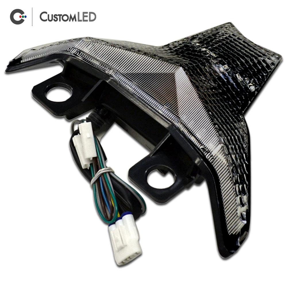 Kawasaki Z400 Blaster-X Feu arrière LED intégré pour les années 2019-2023 - Lentille fumée