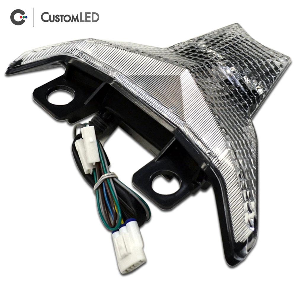 Kawasaki Z400 Blaster-X Feu arrière LED intégré pour les années 2019-2023 - Lentille transparente