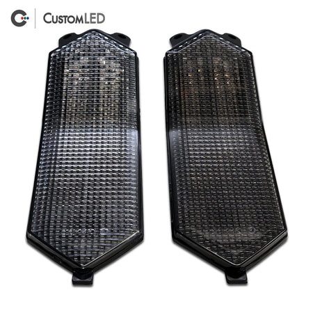 Yamaha YZF-R6 Blaster-X Integrated LED Tail Light for years 2017-2026 by Custom LED - Clear VS Smoked Lens