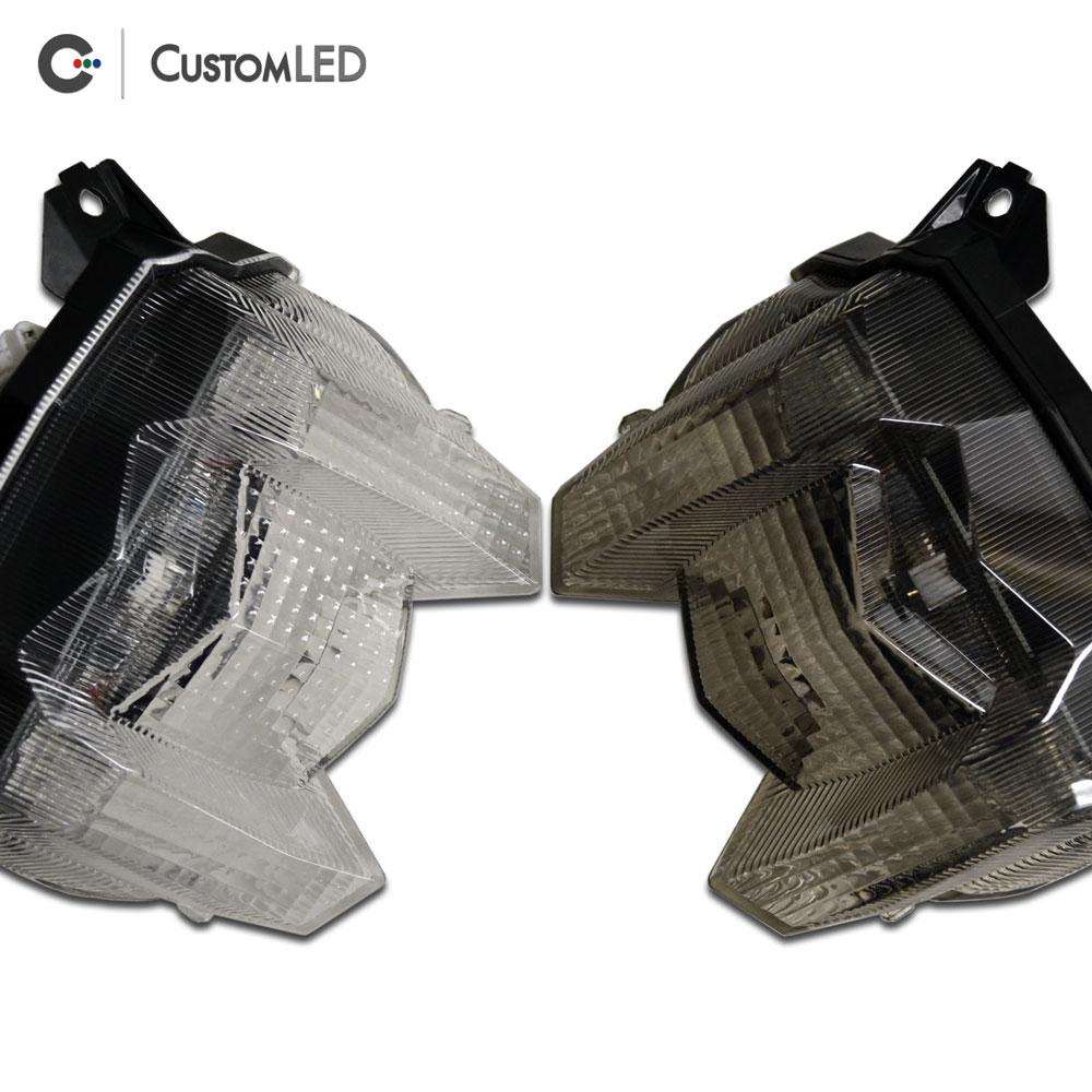 Yamaha FZ-09 2017 Blaster-X Feu arrière LED intégré - Lentille transparente VS lentille fumée