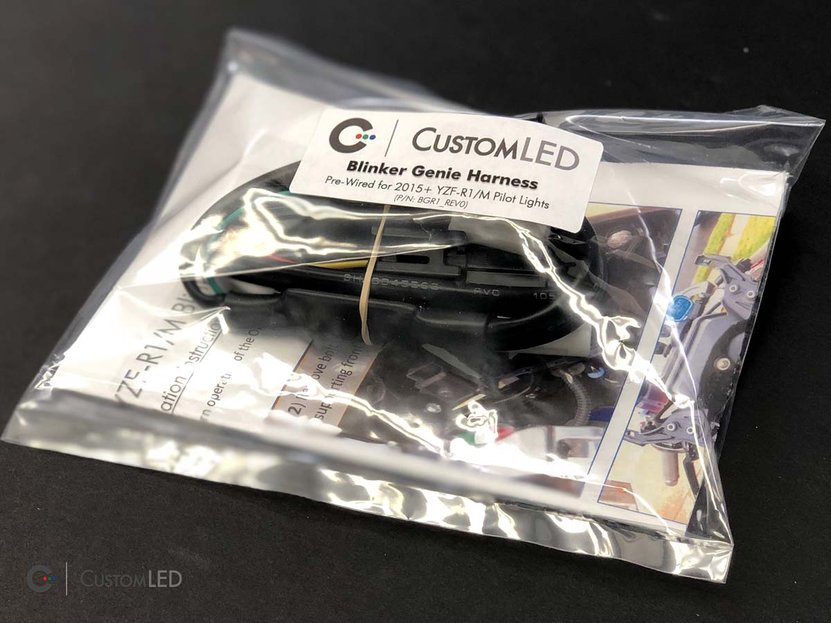 R1, R1M and R1S Running Light DRL Turn Signal Mod - Custom LED Blinker Genie pre-wired for 2015+ R1, R1M and R1S
