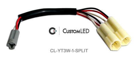 Yamaha OEM Turn Signal Y-Splitter Connecteurs, 3 fils (paire)