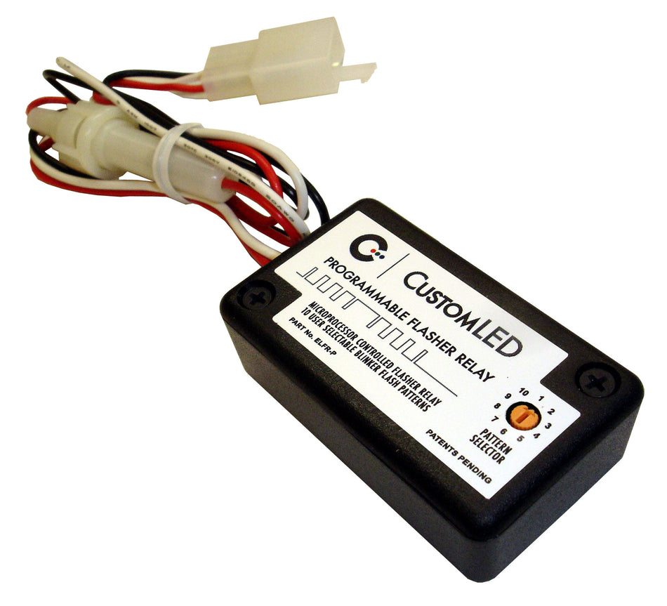 ELFR-P Programmable 10-Pattern Electronic LED Flasher Relay for LED Blinkers Turn Signals