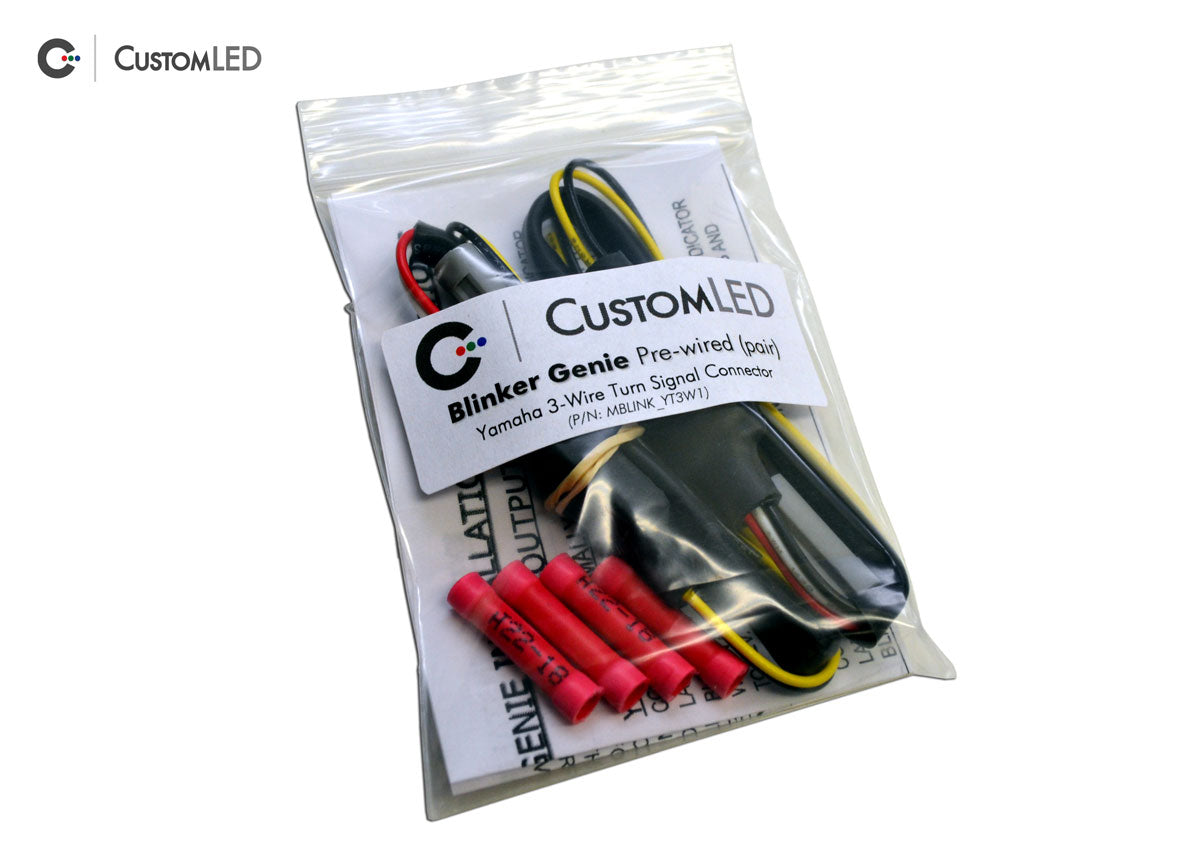 Blinker Genie - Pre-Wired for Yamaha - converts LED signals for Running Light and Blinkers | Custom LED