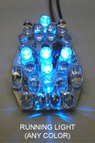 Insert Flushmount Custom LED avec feu de position bleu