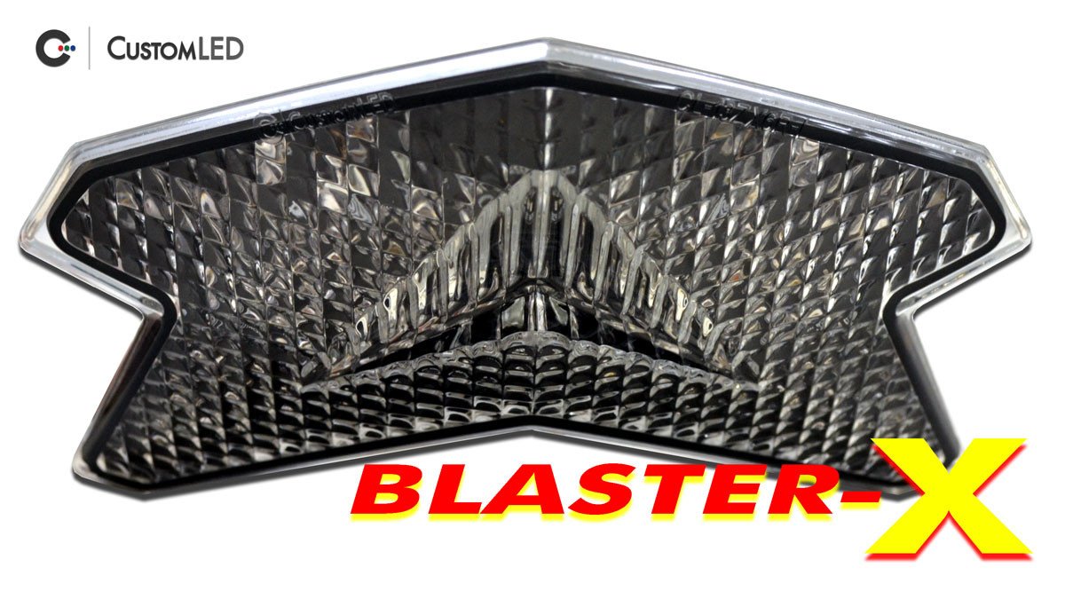 Kawasaki Ninja ZX-6R Blaster-X Integrated LED Tail Light for years 2013-2018 - Clear Lens