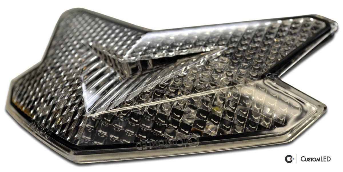 Kawasaki Ninja ZX-6R Blaster-X Integrated LED Tail Light for years 2013-2018 - Clear Lens