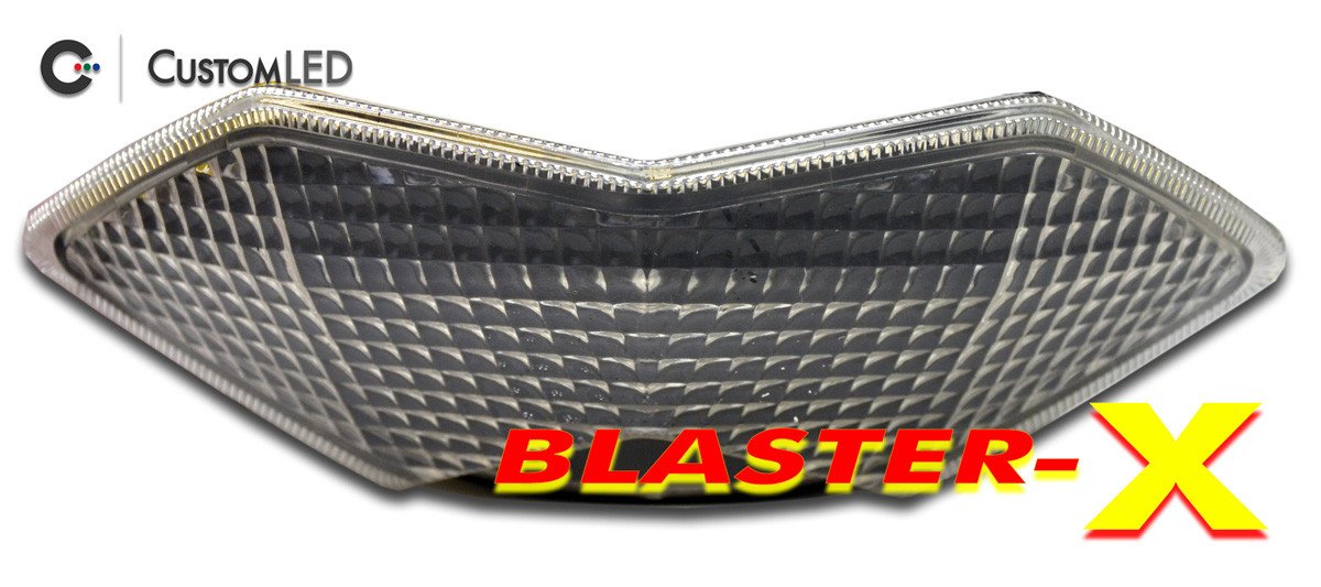 Kawasaki Z1000 Blaster-X Feu arrière LED intégré pour les années 2010 2011 2012 2013 par Custom LED - Lentille transparente